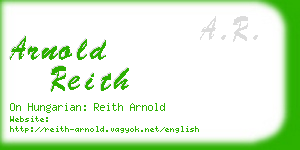 arnold reith business card